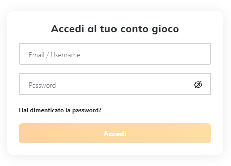 Esempio di login su Sisal